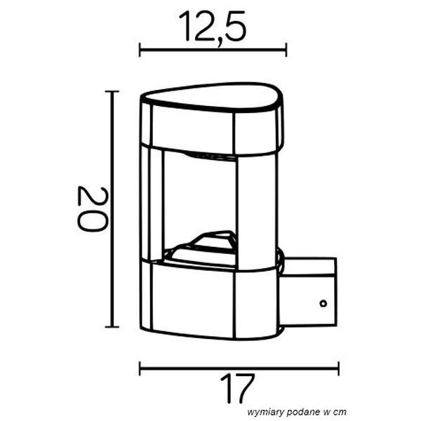 Kinkiet zewnętrzny FAN GL 11206 - wymiary