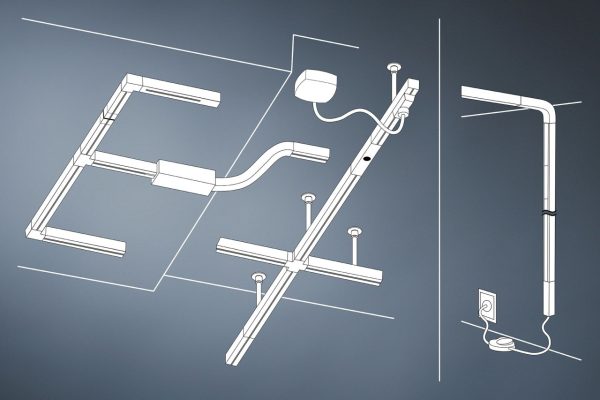Szynoprzewód URail system 1m 230V chrom mat / metal - obrazek 4
