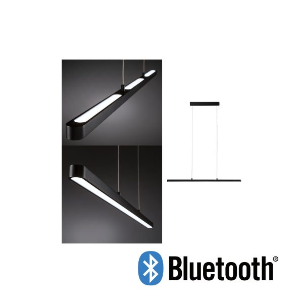Lampa wisząca LENTO LED DIM SM Bluetooth 43W 1700lm 2700K-6000K 230V czarny / aluminium - obrazek 2