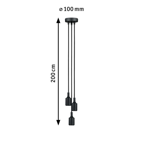 Lampa wisząca KETIL Neordic E27 max. 3x20W IP20 230V czarny / metal / tworzywo sztuczne - obrazek 6