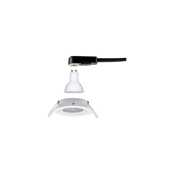 Oprawa do wbudowania NOVA LED wychylna GU10 6.5W 460lm 84mm 2700K IP23 230V biały mat / aluminium - obrazek 2