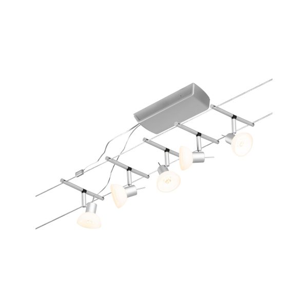 System linkowy zestaw Sheela max5x10W GU5,3 Chrom mat/Chrom 12V DC 60VA twszt/metal - obrazek 4