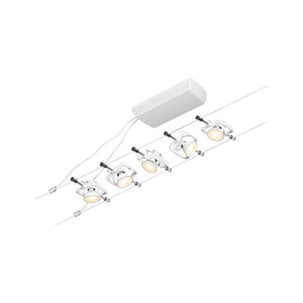 System linkowy zestaw Mac II max 5x10W GU5,3 12V DC 2 x 5 metrów biały mat/chrom - obrazek 4