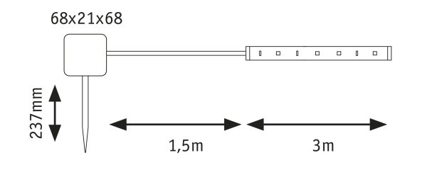 Taśma ogrodowa LED solar 2700K + czujnik zmierzchu 3m IP44 czarny / tworzywo sztuczne - obrazek 8