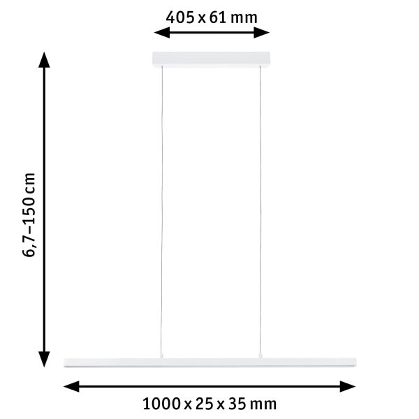 Lampa wisząca LENTO LED DIM SM Bluetooth 43W 1700lm 2700K-6000K 230V biały / aluminium - obrazek 6