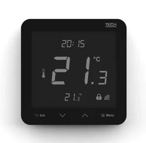 R-8pz PLUS CZARNY - Bezprzewodowy regulator temperatury