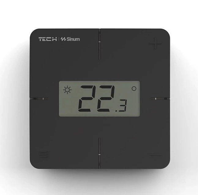 R-S1 CZARNY – Przewodowy regulator pokojowy Sinum