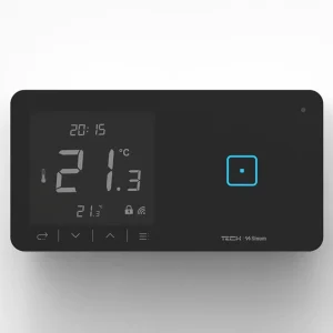 WSR-01P CZARNY - Regulator pokojowy + włącznik jednopolowy