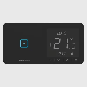 WSR-01mL CZARNY - Regulator pokojowy + włącznik jednopolowy Sinum