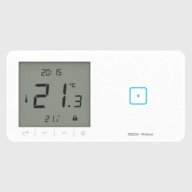 WSR-01mP BIAŁY - Regulator pokojowy + włącznik jednopolowy Sinum