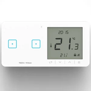 WSR-02L BIAŁY - Regulator pokojowy + włącznik dwupolowy