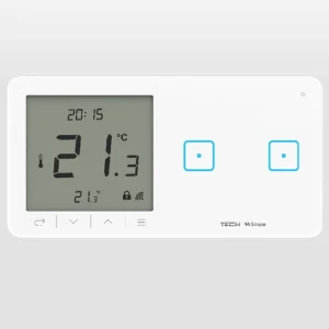 WSR-02P BIAŁY - Regulator pokojowy + włącznik dwupolowy