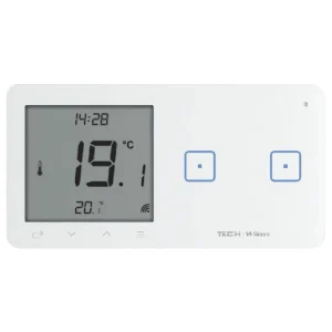 WSR-02mP BIAŁY - Regulator pokojowy + włącznik dwupolowy Sinum