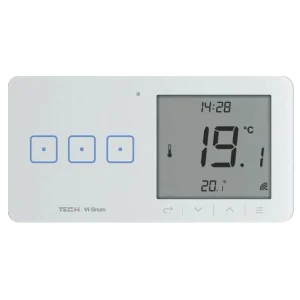 WSR-03mL BIAŁY - Regulator pokojowy + włącznik trójpolowy Sinum