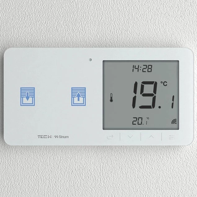 WZR-02L BIAŁY - Regulator pokojowy + włącznik rolet