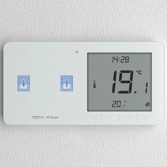 WZR-02mL BIAŁY - Regulator pokojowy + włącznik rolet