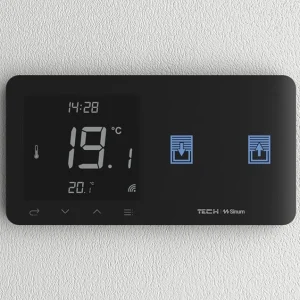 WZR-02mP CZARNY - Regulator pokojowy + włącznik rolet