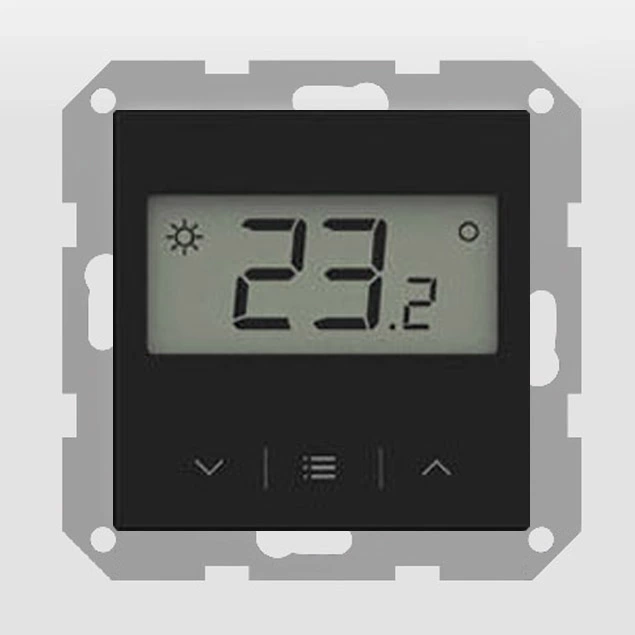 F-8z CZARNY - Bezprzewodowy regulator pokojowy doramkowy