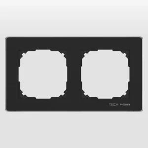 FG-02 CZARNY - Ramka 2x szklana pozioma