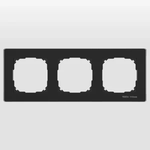 FG-03 CZARNY - Ramka 3x szklana pozioma